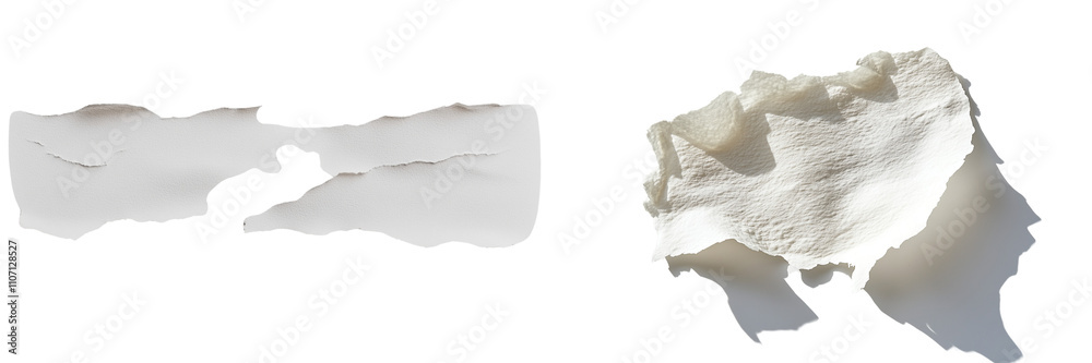 Obraz premium set of a Torn paper isolated on a transparent background