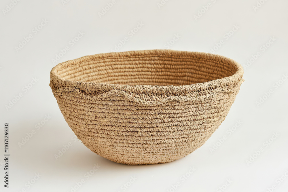 Textured woven basket, natural beige fibers forming a tight intricate pattern, rustic and detailed Textured woven basket, natural beige fibers forming a tight intricate pattern, rustic and detailed