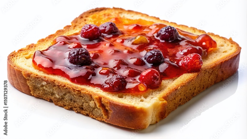 A realistic panoramic image of toasted bread adorned with colorful jam and jelly, ideal for food photography and creative breakfast or dessert inspiration. A realistic panoramic image of toasted bread adorned with colorful jam and jelly, ideal for food photography and creative breakfast or dessert inspiration.