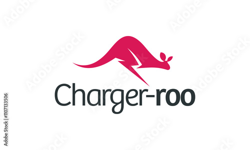 Kangaroo logo with lightning bolt.