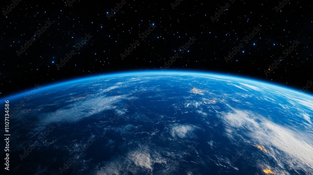 Fototapeta premium Breathtaking View of Earth from Space