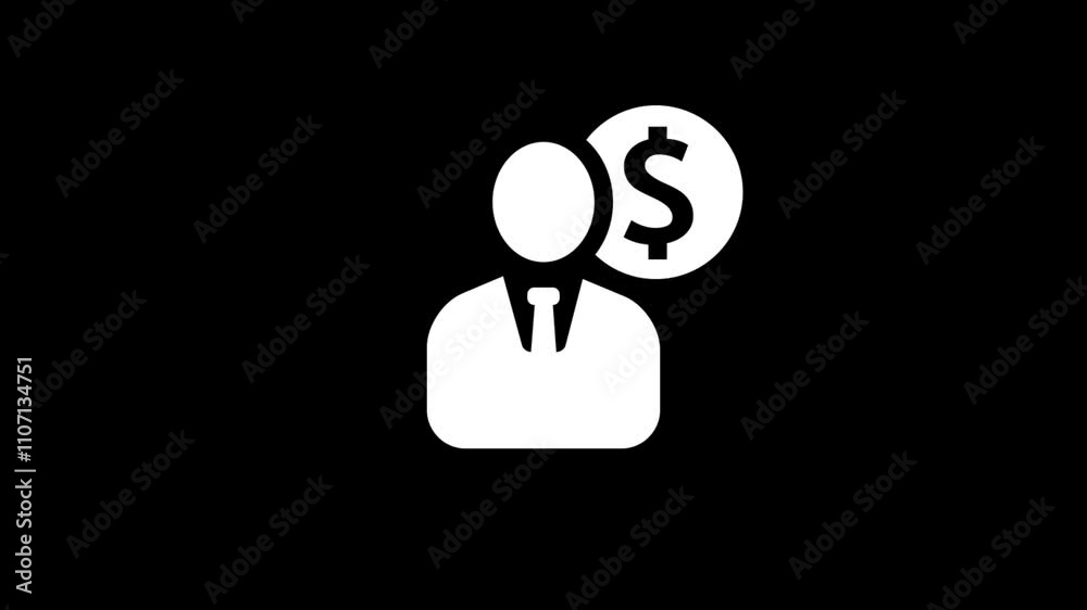 pictogram men with dollar sign animation. A business men icon. pictogram men with dollar sign animation. A business men icon.