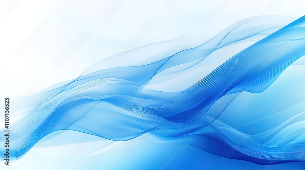 Fototapeta premium Blue abstract line art creative background material, commercial advertising illustration in the technology field, computer wallpaper 