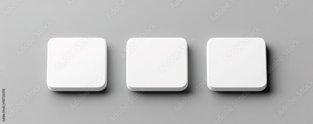 Blank paper sheets, picture canvas, wall displays isolated on gray background. Vector white posters with shadow format mockup. Plastic banners, labels set.new Blank paper sheets, picture canvas, wall displays isolated on gray background. Vector white posters with shadow format mockup. Plastic banners, labels set.new