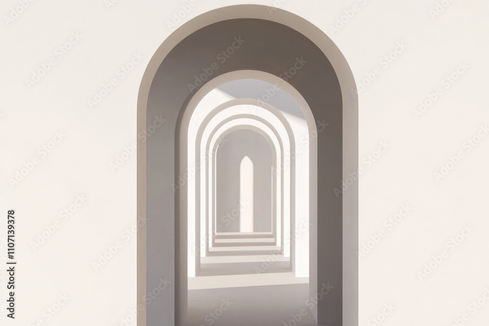 Minimalist Archway Design in Serene Monochrome for Modern Interior Spaces Minimalist Archway Design in Serene Monochrome for Modern Interior Spaces