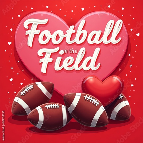 Valentine football helmet. Pink football helmet with heart patterns on a pink background.