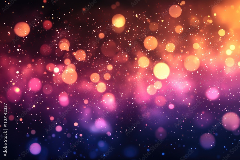 Colorful bokeh lights creating festive christmas background Colorful bokeh lights creating festive christmas background