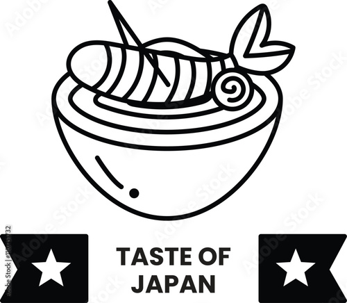 Japanese Ramen Logo Illustration