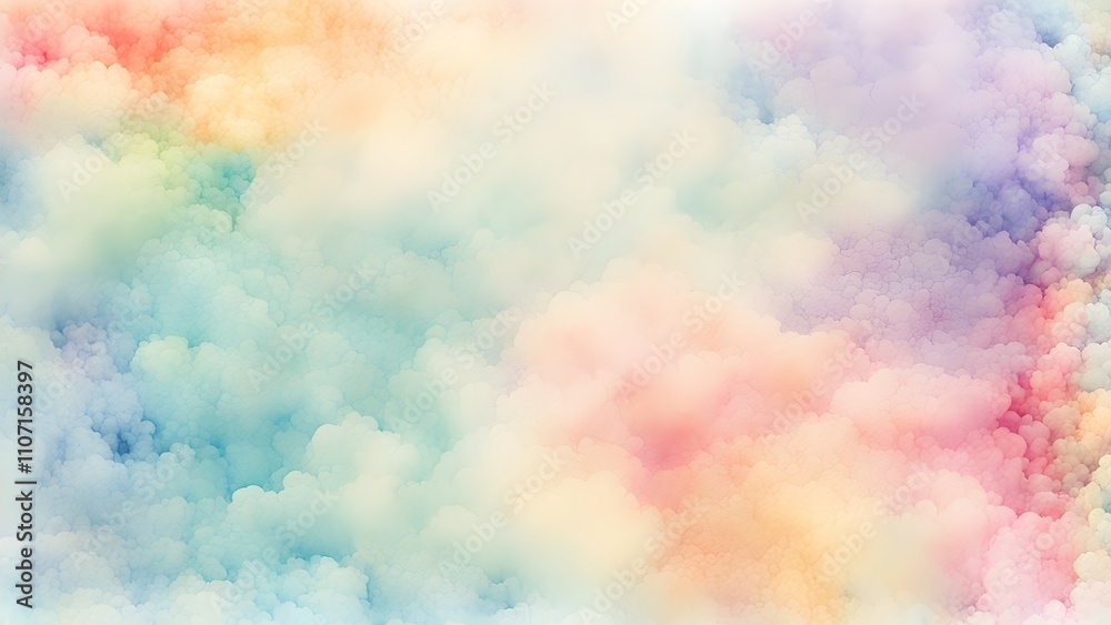Fototapeta premium A soft, pastel-colored cloud texture creating a dreamy, ethereal background.