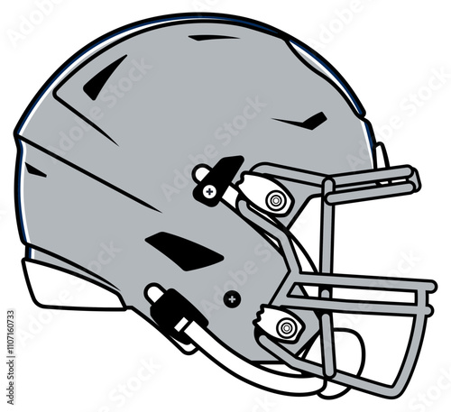 Gray modern helmet of the Dallas Cowboys American football team