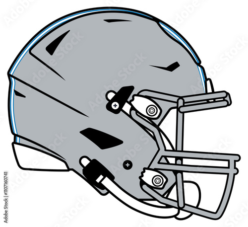 Gray modern helmet of the Detroit Lions American football team