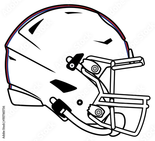 White modern helmet of the Buffalo Bills American football team