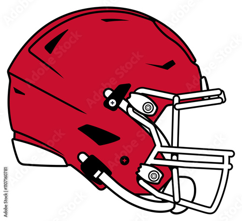 Red modern helmet of the Kansas City Chiefs American football team photo