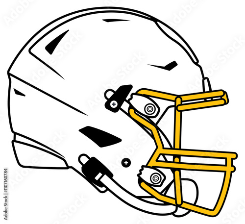 White modern helmet of the Los Angeles Chargers American football team