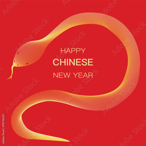 Happy Chinese new year 2025 background. Year of the snake design wallpaper. Modern luxury oriental illustration for cover, banner, website, envelope, social media post