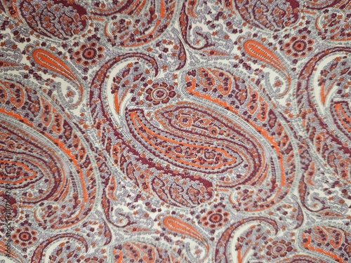 pattern with brown paisley