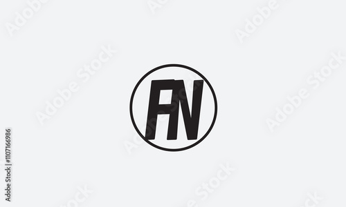 FN, FN , F , N , Abstract Letters Logo Monogram 