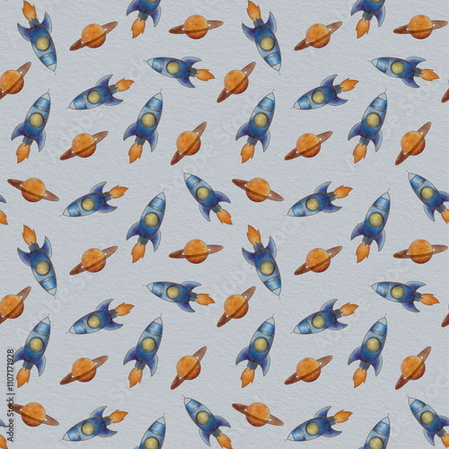 space pattern, space, rocket, planet, sky, child, dream, entertainment, object, subject, pastel, background, backdrop, background picture, group