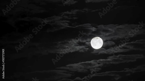 full moon and clouds background