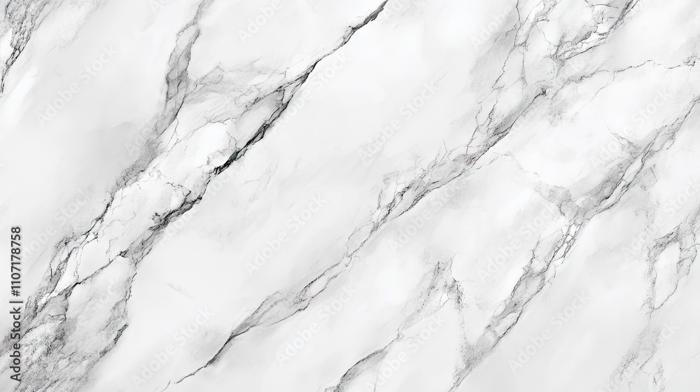 Obraz premium White marble texture with elegant gray veining patterns.