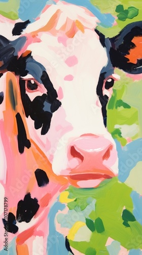 Cow painting art backgrounds.
