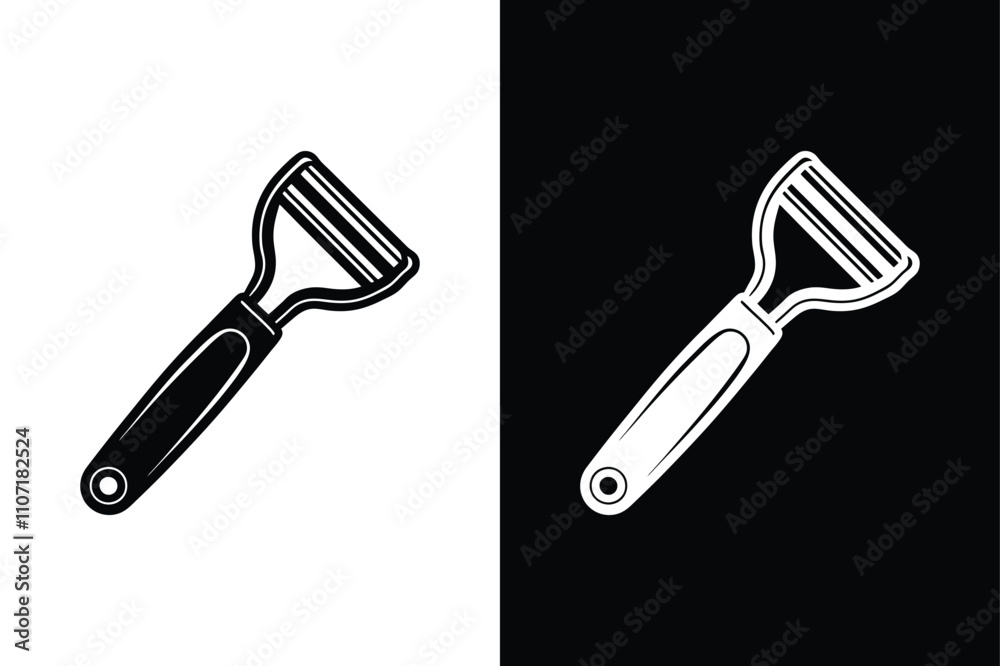 Peeler icon vector on White Background Vector Art Illustration on white background. Peeler icon vector on White Background Vector Art Illustration on white background.