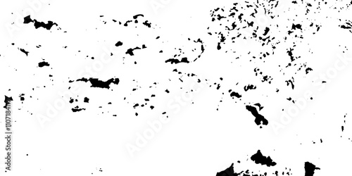 Dirt messy splash overlay and Black and white Dust overlay distress grungy effect paint. Black and white grunge seamless texture. Dust and scratches grain texture on white and black background.