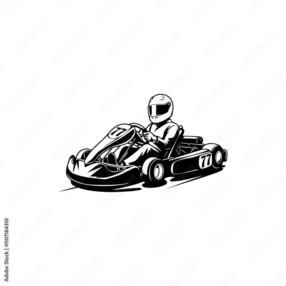 Go kart icon silhouette vector, go-kart silhouette, racing go-kart silhouette Go kart icon silhouette vector, go-kart silhouette, racing go-kart silhouette