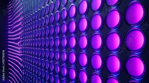 Abstract Background with Circular Patterns and Vibrant Purple Lighting in a Modern Design Aesthetic