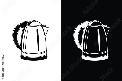 Kettle icon design vector on White Background ,Vector Art Illustration on white background.