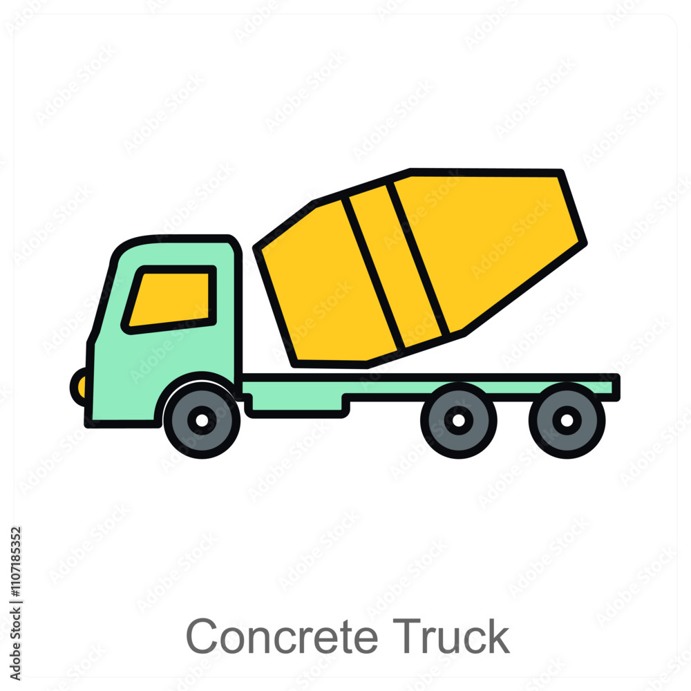 Naklejka premium Concrete Truck