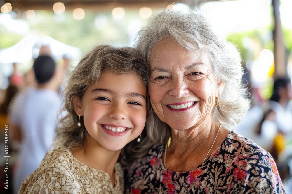 A joyful grandmother and her granddaughter share a warm embrace, capturing a beautiful moment filled with love, happiness, and family bonding. A joyful grandmother and her granddaughter share a warm embrace, capturing a beautiful moment filled with love, happiness, and family bonding.