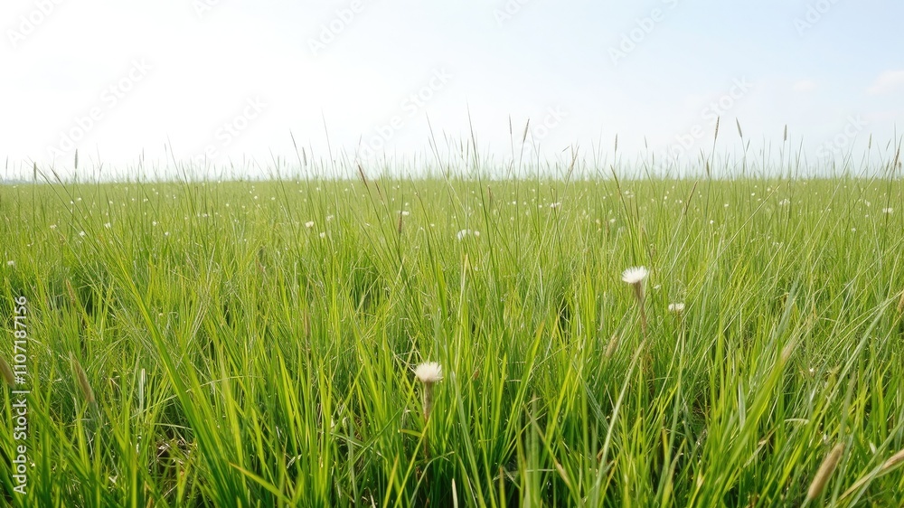 Fototapeta premium green grass on a white background