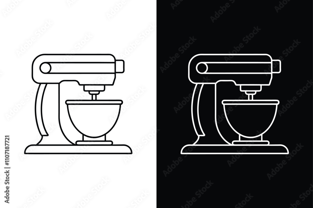 Mixer icon flat icon vector on White Background Vector Art Illustration on white background. Mixer icon flat icon vector on White Background Vector Art Illustration on white background.