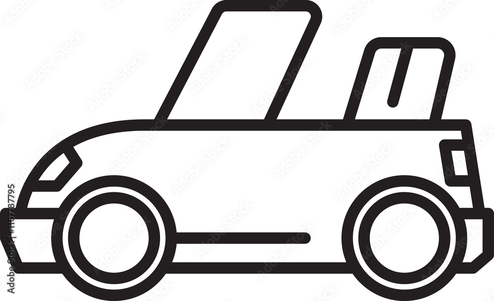 cabriolet car icon illustration cabriolet car icon illustration