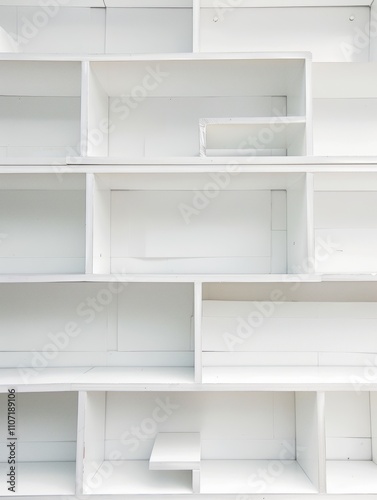 Minimalist White Shelving Unit: A Clean, Modern Design for Organizing and Displaying Items in Contemporary Spaces