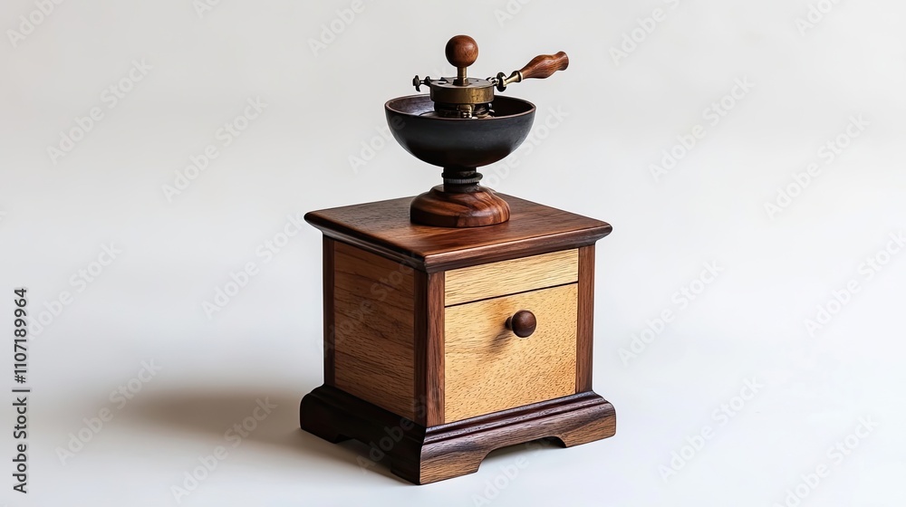 Antique Wooden Coffee Grinder with Drawers Antique Wooden Coffee Grinder with Drawers