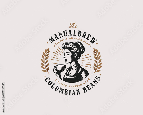 Set vintage Coffee Barista logo template for food and beverages business company