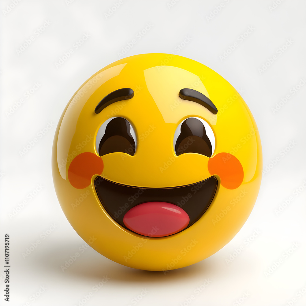 Fototapeta premium Express Yourself: Popular Emoticons and Birthday Smiley High-quality Emojis. Generative AI.