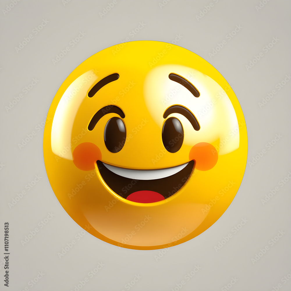 Fototapeta premium Express Yourself: Popular Happy Emoticons Smiley High-quality Emojis. Generative AI.