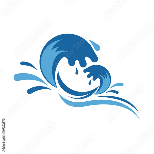 Water wave icon vector illustration design