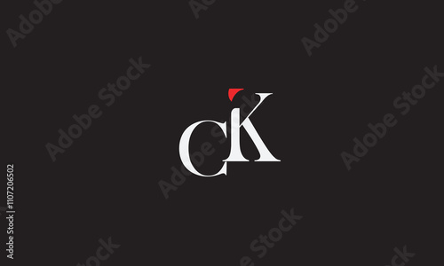 CK, KC, K, C Abstract Letters Logo Monogram	