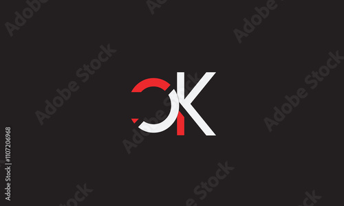 CK, KC, K, C Abstract Letters Logo Monogram	