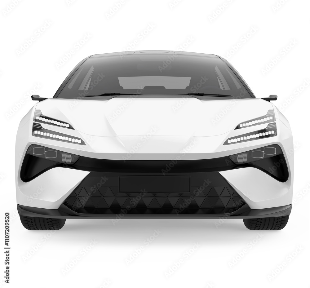 Naklejka premium Sedan Car Isolated