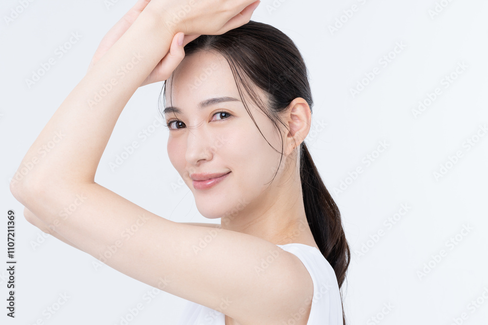 若い女性のビューティ