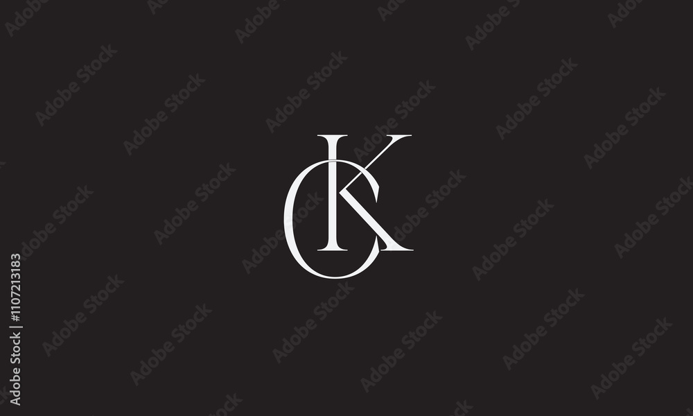 CK, KC, K, C Abstract Letters Logo Monogram CK, KC, K, C Abstract Letters Logo Monogram