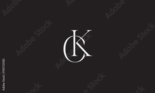 CK, KC, K, C Abstract Letters Logo Monogram