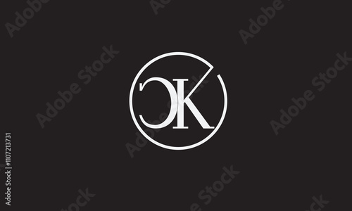 CK, KC, K, C Abstract Letters Logo Monogram