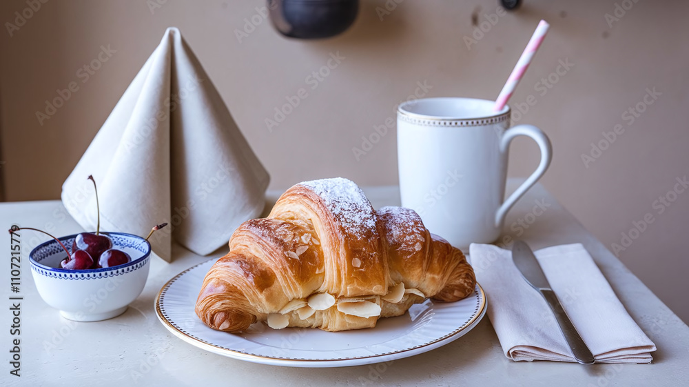 Beautiful French Croissant Pastry Breakfast Beautiful French Croissant Pastry Breakfast