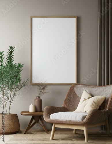 Living Room Wall Poster Mockup Personalize Your Space